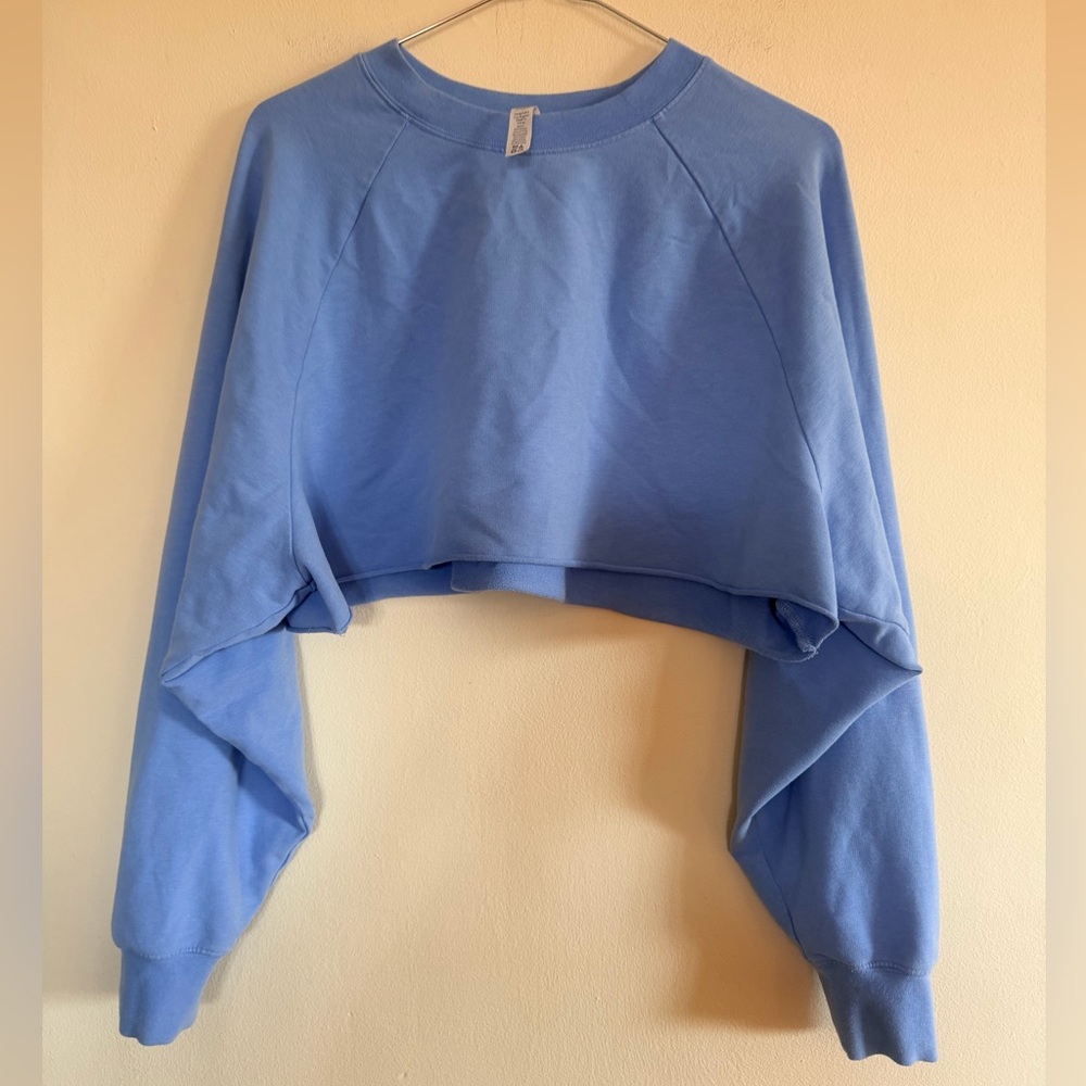 ALO Yoga Blue Cropped Sweatshirt